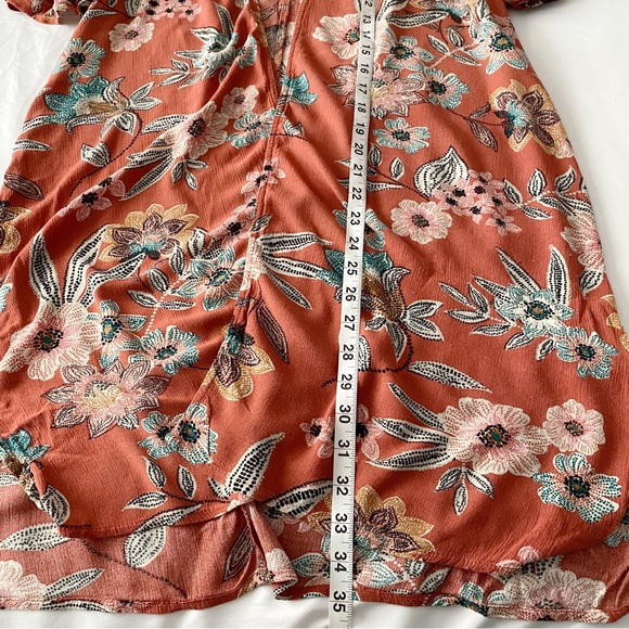 Boho Floral Short Sleeve Long Kimono Cardigan - Picture 3 of 10